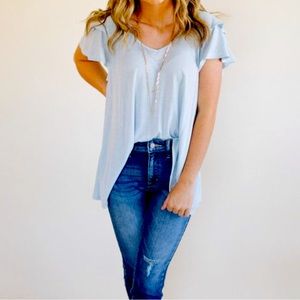 Flutter sleeve flowy light weight super soft rayon/poly/span. New without tags